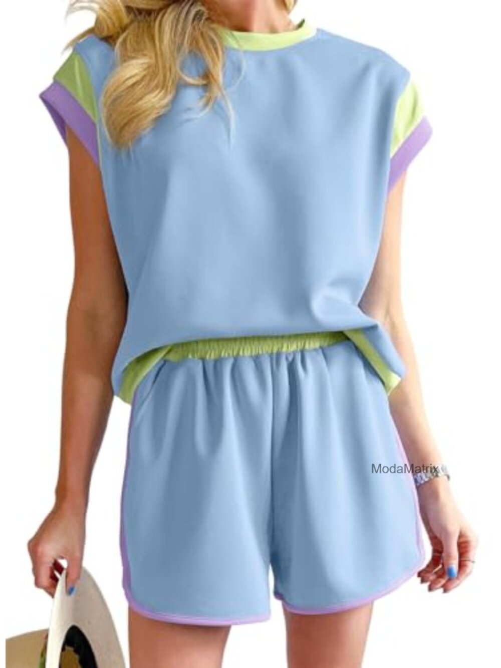 Polyester Spandex 2 Piece Short Set Lounge Tracksuit Oversized Pockets